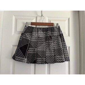 Geometric Black and White Women Shorts